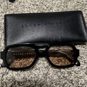 Elisa Johnson Jane Mini Black Sunglasses